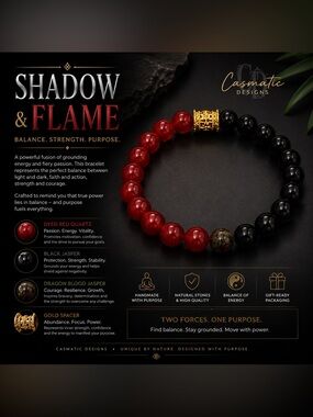 Shadow Flame Red Bracelet